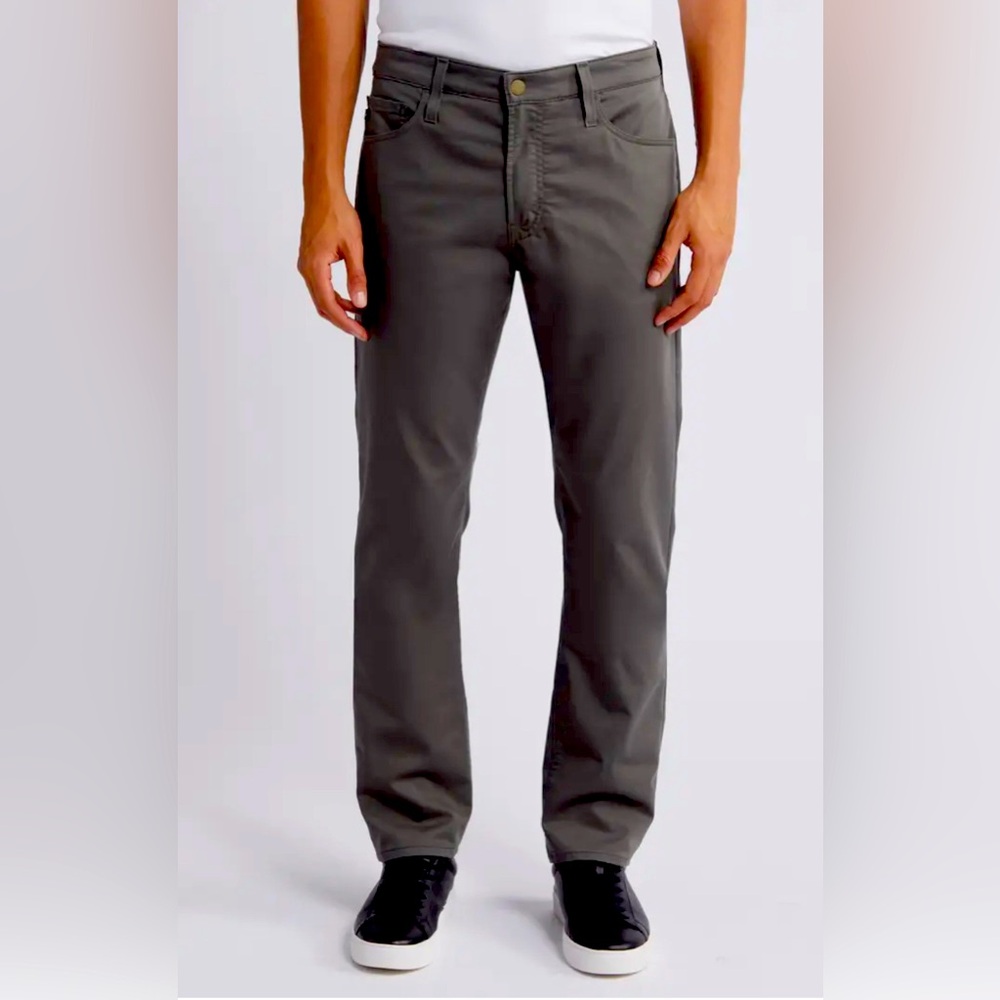 AG Adriano Goldschmied The Graduate Tailored Leg Cotton Blend Pants Gray 32x32